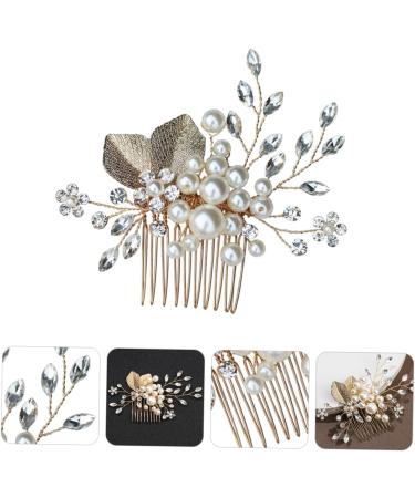 Angoily Beaded Hair Comb Flower Girl Hair Accessories Crystal Headpiece Wedding Hair Clip Flower Girl Headpiece Bridal Hair Hoop Hair Pin Tiara Wedding Hairpin Rhinestones Leaf Girl Child - Buy Online on GoSupps.com