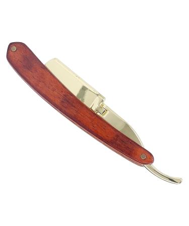 Men's Stainless Steel Beard Blade Holder | Professional Beech Handle Straight Trimmer Rack - International Shipping Available - Buy Online on GoSupps.com