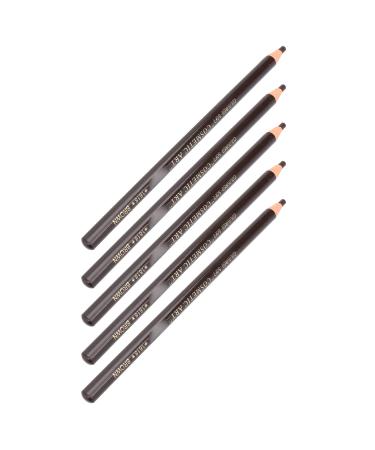 Eyebrow Makeup Pencil 5pcs Pencil 4 Sides Use Improve Drawing Efficiency Eyebrow Pencil Sharpener Scratch Resistant Flat Pointed for Beauty Salons (brown eyebrow pencil)