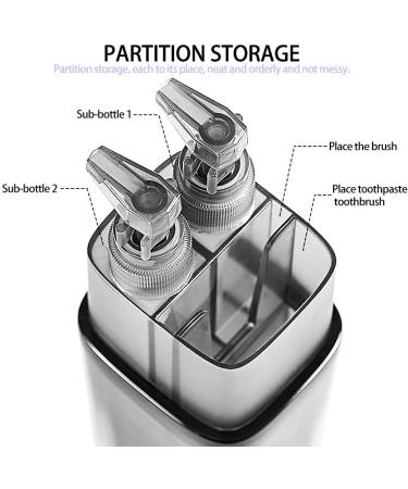 Portable 8-in-1 Toothbrush Cup Set with Storage Case - Gray - Buy Online on GoSupps.com