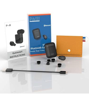 P&LLL Bluetooth Mini Single Earbud - 8Hrs Playtime, Noise Cancelling, Hands-Free Earpiece for iPhone, Samsung, Android - Wireless Invisible Pro Headset - Buy Online on GoSupps.com