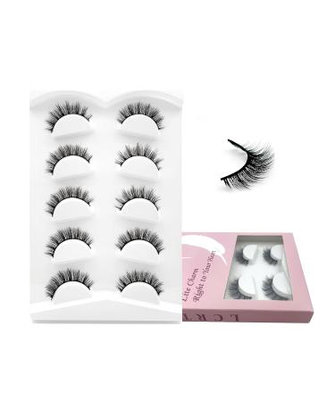 Buy 3D Natural Volume False Eyelashes - 5 Pairs Cat Eye Fox Glamour Lashes Soft & Reusable Easy to Wear - International Shipping Available - Buy Online on GoSupps.com