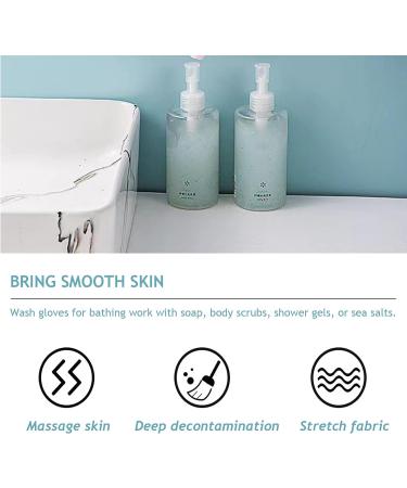 4 PCS Exfoliating Bath Scrub Gloves for Body, Shower, and Spa - Pink and Blue - Buy Online on GoSupps.com