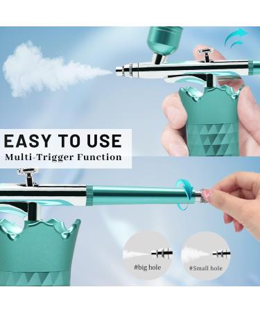 Mini Airbrush Kit: Handheld Rechargeable Cordless Airbrush for Makeup, Cake Decorating, Nail Art & More (Green) - Buy Online on GoSupps.com