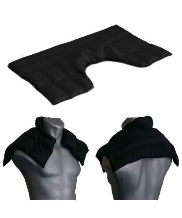 Spelled warming pillow - large shoulder and neck pillow with collar |Black |Good warmth for the neck |An alternative to the neck of the neck