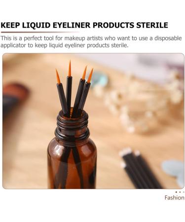 FOMIYES 200 Pcs Disposable Eyeliner Brush Tools Professional Cosmetic Applicator Woman Hard Head 9x6.5cmx2pcs Blackx2pcs - Buy Online on GoSupps.com