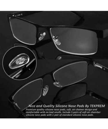 Eyeglass Nose Pads  TEKPREM Eyeglasses Repair Kit with 5 Pairs of Air Chamber Silicone Nose Pads Screws Screwdrivers Curved Tweezer and Cleaning Cloth for Glasses and Sunglasses Nose Pad Replacement - Buy Online on GoSupps.com