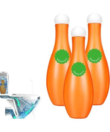 Bowling Blue Bubble Toilet Bowl Cleaner Blue Bubble Household Toilet Cleaner Automatic Toilet Cleaner for Deodorizing and Descaling (3pcs)