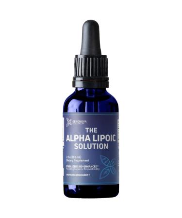 The Alpha Lipoic Solution - 2 fl oz 60 Servings - Stabilized Bio-Enhanced Alpha Lipoic Acid Liquid Providing Superior Bioavailability Non-GMO & Gluten Free