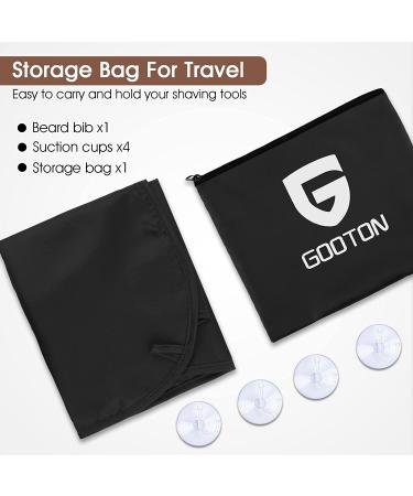 Men's Waterproof Beard Bib Apron - Trimming Catcher with Suction Cups - Grooming Accessories - Birthday Gifts for Him (Black) - Buy Online on GoSupps.com