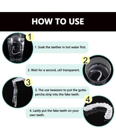 Fluktrix 2 Pair Temporary Artificial Teeth - Comfortable Natural Instant Veneers for Men & Women | Cosmetic Lightening Prostheses - Buy Online on GoSupps.com