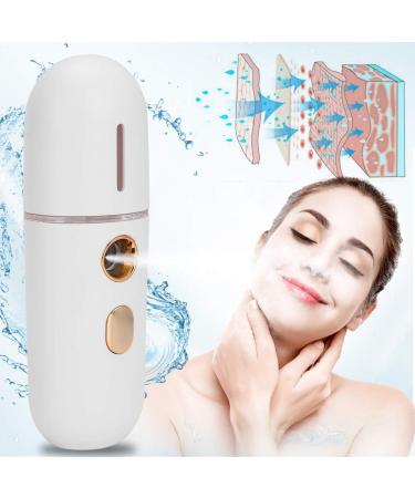 Nano Face Mist Sprayer Portable Moisturizing Face Humidifier with USB Charging White - Buy Online on GoSupps.com