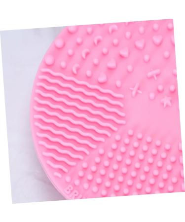 minkissy Makeup Cleaning Mat Make up Kit Portable Hair Brush Silicone Makeup Brush Pad Makeup Brush Cleaner Round Hair Brush Round Cleaning Tool Cleaning Accessories Makeup Pen Sucker Pink 10*10cm Pink - Buy Online on GoSupps.com