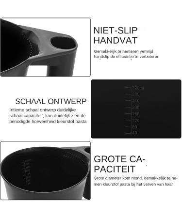 Bol de coloration ergonomique - Bol de m lange de couleurs professionnel quipement de teinte de qualit salon | Base antid rapante syst me de mesure pr cis outil de coloration des cheveux approuv  - Buy Online on GoSupps.com