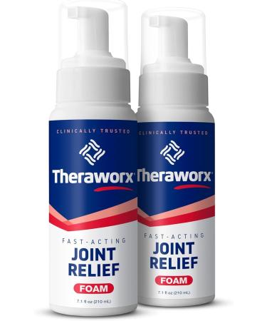 Theraworx Fast-Acting Joint Relief Foam Joint Discomfort & Inflammation Relief (7.1 Fl Oz (Pack of 2)) 14.2 Fl Oz (Pack of 1)