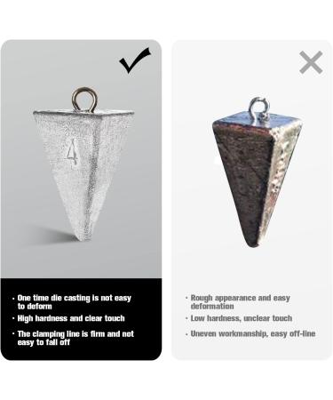 Saltwater Fishing Sinker Weights Set - 1oz, 2oz, 3oz, 4oz (28g, 56g, 84g, 112g) - 8 Pcs - Buy Online on GoSupps.com