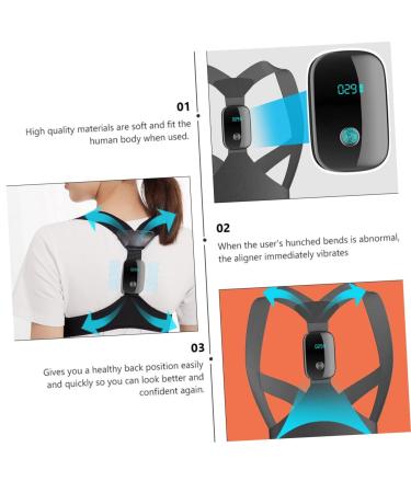 Adjustable Electronic Posture Reminder - Healeved Hunchback Upper Brace & Vibration Shoulder Belt Set for Improved Posture - Buy Online on GoSupps.com