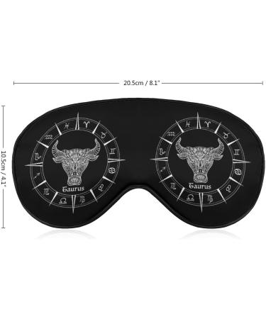 Zodiac Sign Taurus Sleep Mask Eye Cover for Sleeping Blindfold with Adjustable Strap Blocks Light Night Travel Nap for Men Women - Buy Online on GoSupps.com