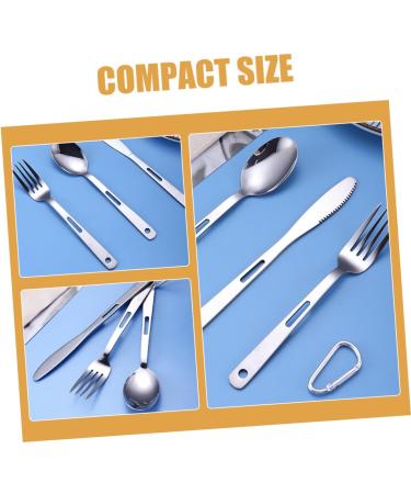 BESPORTBLE Travel Cutlery Titanium Camping Utensils Camping Picnic Cutlery Utensil Set Spoon Fork Knife Portable Picnic Cutlery Kit Camping Cutlery - Buy Online on GoSupps.com