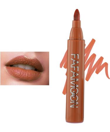 Lip Marker Stain | Waterproof Matte Lip Stain with Coconut Oil Aloe | Highly Pigmented Lip Makeup Pen for Women Girls Precise Chisel Tip Smudge Proof Long Lasting Neflum 03# - Buy Online on GoSupps.com