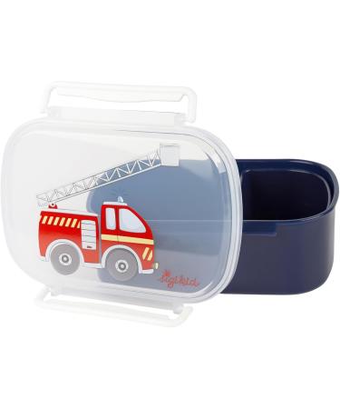 Sigikid 25408 BPA-Free Lunch Box for Kids - Safe Easy Use & Ironing Cap Dark Blue/Fire Brigade - Ideal for Children 1 Year+ - Buy Online on GoSupps.com