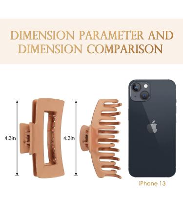 10 Pcs Large Non-slip Matte Banana Hair Claw Clips for Women - Strong Hold for Thick & Thin Hair - Neutral Colors - Buy Online on GoSupps.com