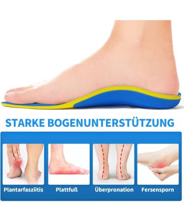 Orthopedic Gel Insoles for Flat Feet & Plantar Fasciitis | Pain Relief Shoe Inserts for Work Shoes - Buy Online on GoSupps.com