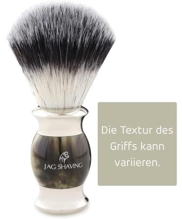 Jag Shaving Razor Brush - Synthetic Silver Tip Brush | Lee Range Green Horn Imitation - Perfect for Your Razor Planner - Buy Online on GoSupps.com