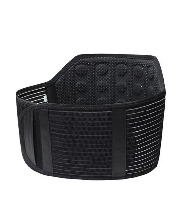 Wgust lumbar support adjustable belt for the lower back self -heated for men and women sciatica scoliosis and herniated disc pain relief (color: black size: l/la l/large black