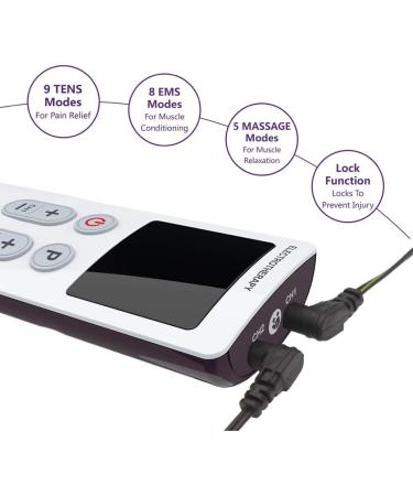 Buy Professional Tens Unit Muscle Stimulator - 22 Modes Portable Pulse Massager for Pain Relief - Rechargeable Electronic Massage Device - Buy Online on GoSupps.com
