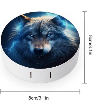 Thunder Wolf Contact Lens Case with Mirror - Portable Cute Eye Contact Lens Box Travel Kit for International Shipping - Buy Online on GoSupps.com