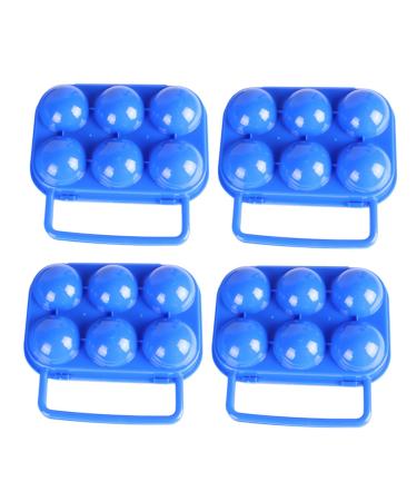 Mikikit 1 Set 4pcs Egg Carton Egg Crisper Egg Holders Egg Keeper Plastic Container Pp Portable Egg Tray