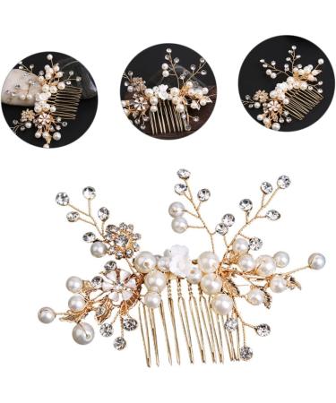 minkissy Pearl Comb Hair Combs for Women Accessories Wedding Hair Accessories for Brides Gold Hair Flower Girl Hair Accessories Girls Hair Accessory The Flowers Pearl Bridesmaid Headband - Buy Online on GoSupps.com