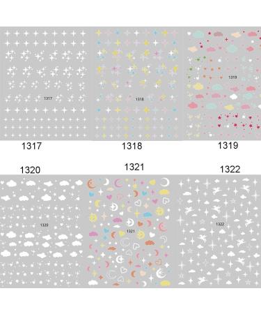 PC Hot Self-adhesive Back Glue Nail Supplies DIY Salon Nails Sticker for Summer Star Cloud Nail Sticker Nail Art Decorations Nail Art Sticker(1322) Style1322 - Buy Online on GoSupps.com