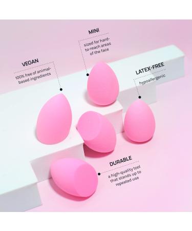 AOA Studio Collection Mini Makeup Sponge Set - Latex-Free, High-Definition Beauty Blenders for Powder, Cream, and Liquid Makeup - 6 Pack Super Soft Wonder Blender in Pink - 3 Tear Drop + 3 Beveled Shape - Buy Online on GoSupps.com