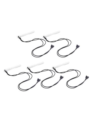 Baby Chew Necklace Improve Pain 5pcs Teething Safe Biting Silicone Sensory Chew Necklace Stylish for Babies (White)