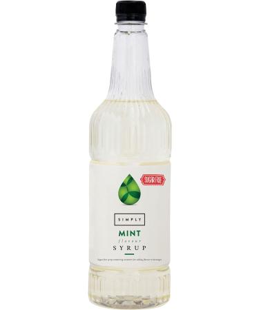 Simply Sugar Free Mint Syrup | Low Calorie, Vegan & Nut Free Flavoured Syrup - 1 Litre Bottle | Ideal for Coffee, Cocktails, and Baking - Buy Online on GoSupps.com