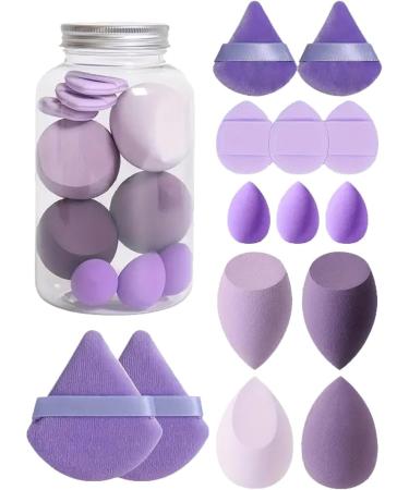 Wontool Setting Face Puff Blender Beauty Set Portable Makeup Puff Blender Sponges Powder Puff for Blending Foundation Cream Purple - Buy Online on GoSupps.com