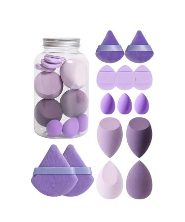 plsyyuw Makeup Puff Makeup Blender Sponge Set | Portable Concealer Sponge Facial Makeup Tools for Blending Foundation Cream Purple