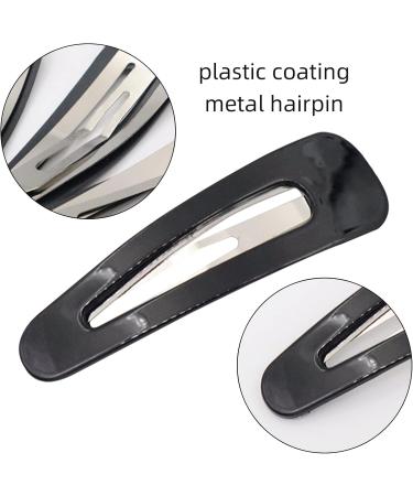 JUNRU Hair Clips 6 pcs Korean classic all-match black hair clip glossy lacquer BB clip 2inch Perfect for Women & Girls - Buy Online on GoSupps.com