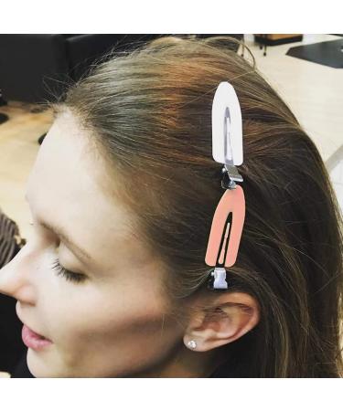 8 Pcs No Bend Hair Clips - Duck Bill Styling Clips for Salon Hairstyles - Black, White, Pink - Buy Online on GoSupps.com