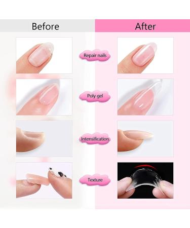 Builder Gel - Milk White Builder Gel for Nails Extension Gel Kit with 100Pcs Nail Forms & Nail Brush UV/LED Nail Base Building Gel for Split Broken Nails Protection Strengthening Nail Art Decoration Milk White Set - Buy Online on GoSupps.com