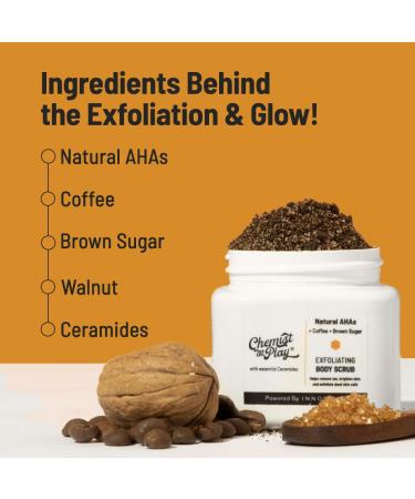 Exfoliating Body Scrub - Remove Tan & Dead Skin Cells | Smooth Soft Skin | Natural AHAs | 2.6 fl oz - Buy Online on GoSupps.com