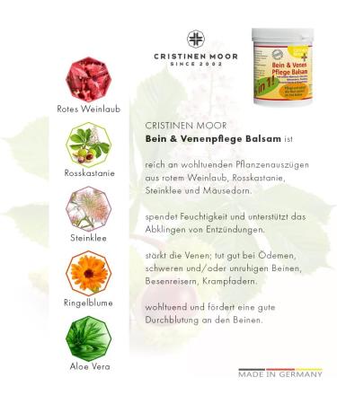 Cristinenmoor 6-in-1 Leg & Venous Care Balm (1000ml) - Relieve Varicose Veins Restless & Heavy Legs Vein Disorders | Shop Now! - Buy Online on GoSupps.com