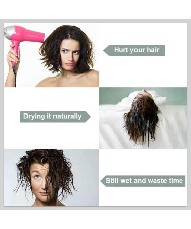 DIAOCARE Hair Turban 2 Pack Bamboo Carbon Fiber Towel for All Hair Types Quick Drying Lightweight & Stylish - Buy Online on GoSupps.com