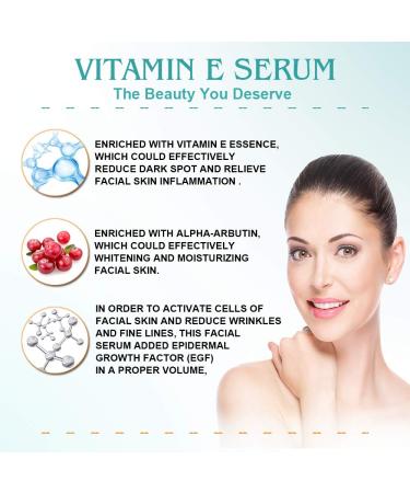 Vitamin E Serum for Face | 20% Anti-Aging Formula with Vitamin C | Reduces Dryness Dark Spots & Wrinkles | 1 fl oz - Buy Online on GoSupps.com