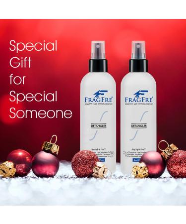FRAGFRE Detangler 8 oz (2-Pack) - Fragrance-Free & Hypoallergenic Hair Detangler Set - Parabens Free - Leave-in Conditioner for Sensitive Skin - Vegan & Gluten-Free - Styling Heat Protectant - Buy Online on GoSupps.com