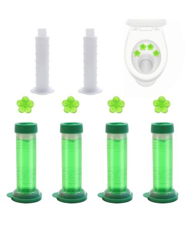 Toilet Gel Stamp 4PCS/52 Count Flower Fragrance Bathroom Toilet Gel Stamp Refills Flower Stamp Gel with Air Freshening Scent (Jasmine)