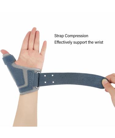 RiToEasysports Thumb Support Brace - Premium Splint Finger Support & Wrist Stabilizer Sleeve for Sports (Grey) - International Shipping Available - Buy Online on GoSupps.com
