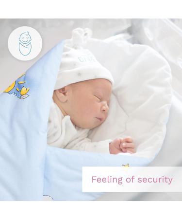 Baby Swaddle Wrap Blanket | Newborn Cotton Swaddling Sleeping Bag 0-3 Months (Ladders Blue) - Buy Online on GoSupps.com